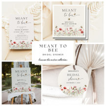 Meant To Bee Wildflower Bridal Shower