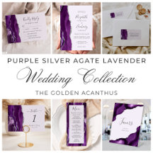 Purple Silver Agate Lavender Wedding Suite