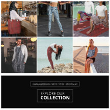 Blue and Red Tribal Pattern Border Design  