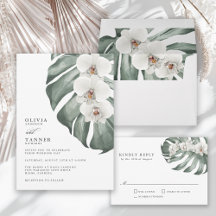 White Orchids Tropical Island Wedding