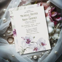 Elegant Floral Wedding Invitations
