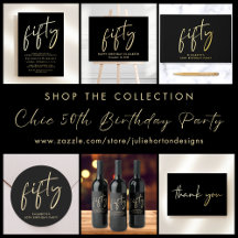 Chic Black 50th Birthday Party