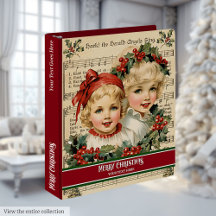 Vintage Victorian Christmas Kids Ring Binders #111