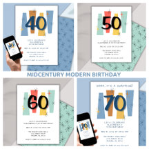 Midcentury Modern Retro Birthday