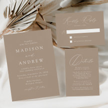 Modern Elegance Taupe Wedding Collection