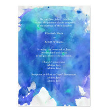 Blue Watercolor Wedding
