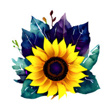 Beautiful Single Open Sunflower