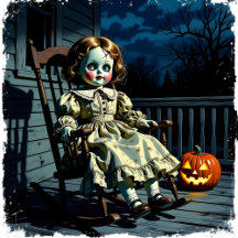 Haunted Dolls and Jack O Lantern Halloween