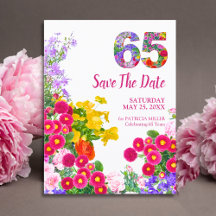 Elegant Floral Garden 65th Birthday Party Suite