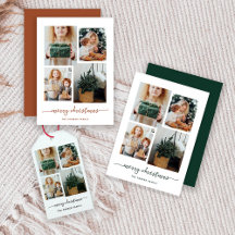 Merry Christmas | Modern Four Photo Collage