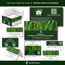Lawn Care Thank You Cards for Reviews & Loyalty