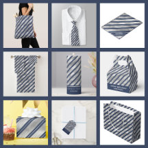 Blue and Gray Glossy Stripes Pattern