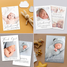 Modern Birth Announcements