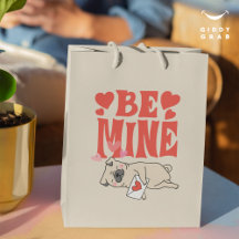 Be Mine: Valentine's Funny Cute Pug & Love Letter