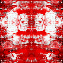 red mirrored abstract art