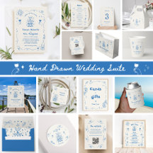 Hand Drawn Fun Whimsical Wedding Collection