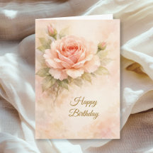 Christian Rose Floral Birthday Cards