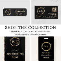 Monogram Logo Black Gold Business