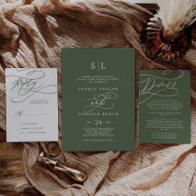 SOPHIA Woodland Olive Green Wedding Collection