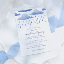 Watercolor Clouds Baby Shower