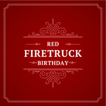 Red Fire Truck Party Décor | Custom Kids Birthday