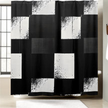 BLACK AND WHITE Shower Curtain