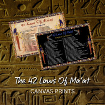 42 Laws Of Ma'at Canvas Prints (60" x 40")