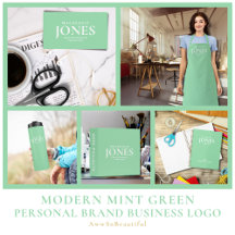 Personal Brand Business Logo - Modern Mint Green 