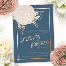 Wedding real foil invitations