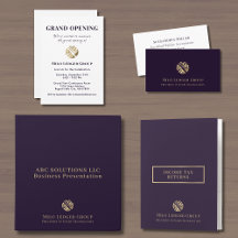 Luxury Purple Geometric Circle Office Essentials