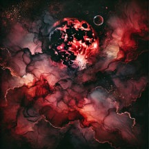 Custom Name Blood Moon Halloween Alcohol Ink Gifts