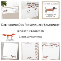 Dachshund Dog Fun Personalized Stationery