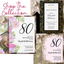 80th Birthday Invitations