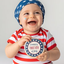 First 4th of July Baby Patriotic Stars And Stripes