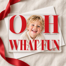 Modern Acrylic Christmas Photo Invitations 