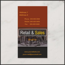 Retail & Sales Business Cards
