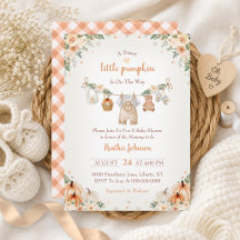 Sweet Little Pumpkin Orange & Greenery Baby Shower