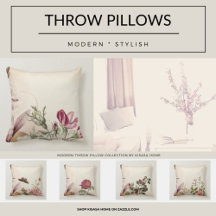 Pillows   Elegant Cottage Botanical Prints