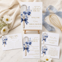 Dusty Blue Whisked Away Toile Bridal Shower