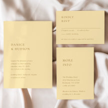  Minimalist Butter Yellow Modern Wedding