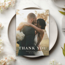 Elegant Photo Wedding Thank You Cards