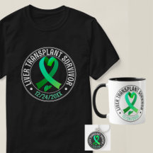 Liver Transplant Survivor Green Ribbon 