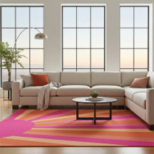 Stylish, Colorful Rugs in Modern Sunburst Design