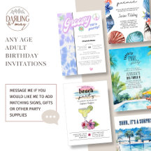 Adult Birthday Invitations for any age