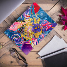 Luxury Monogrammed Abstract Notebooks