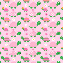 Fun Green and Pink Turtle Bathroom and Home Decor