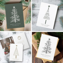Minimal Christmas Pine Tree Holiday Collection