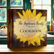 Personalized Cookbook Recipe Book Binders