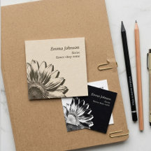 Elegant Dark Sunflower | Floral Branding Suite