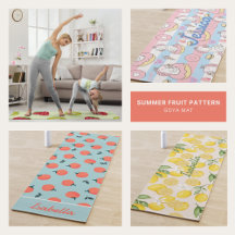 Yoga Mat Summer Vibe Fruit Pattern Style